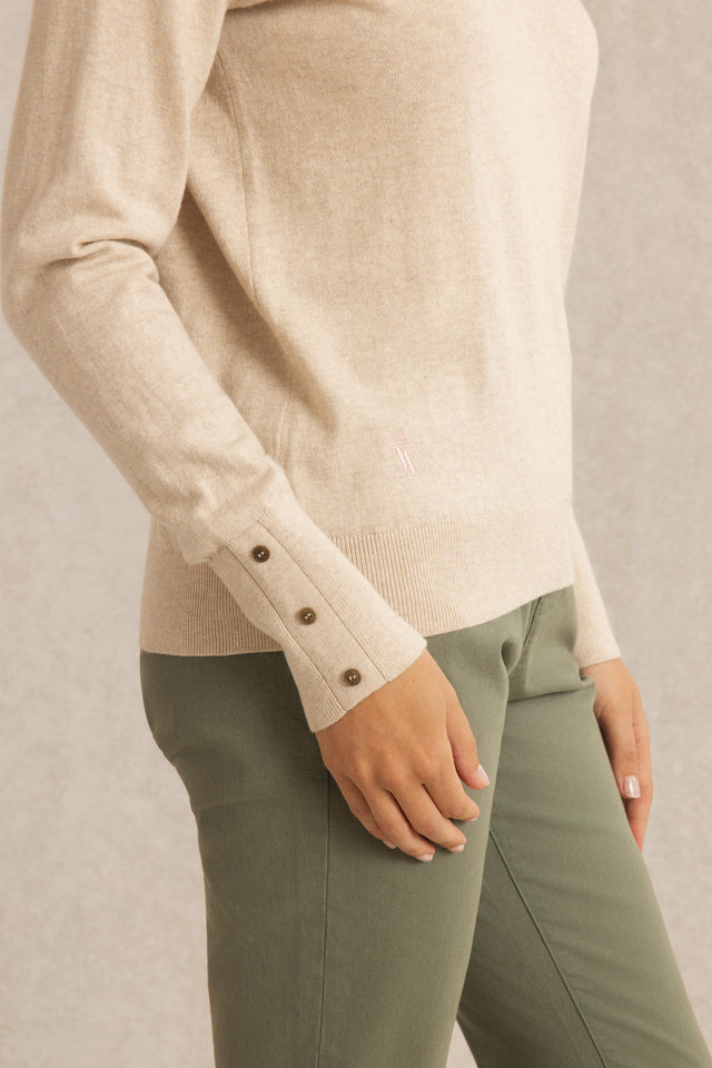 Pull Col V à Manches Boutonnées - Image principale