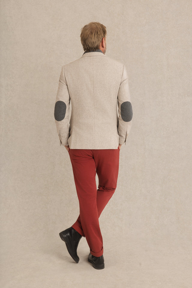 Blazer Ajusté Uni avec Parmenture - Image principale