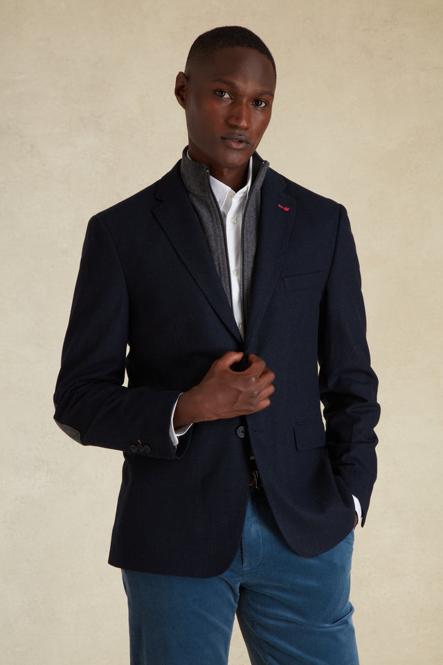 Blazer Ajusté Uni avec Parmenture - Image principale