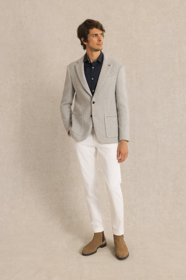 Blazer Ajusté à motif Chevrons - Image principale