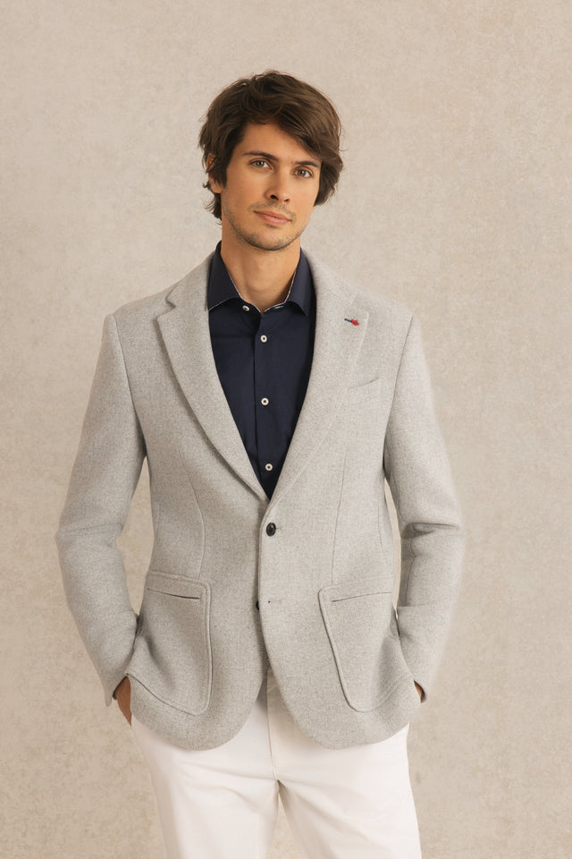 Blazer Ajusté à motif Chevrons - Image principale
