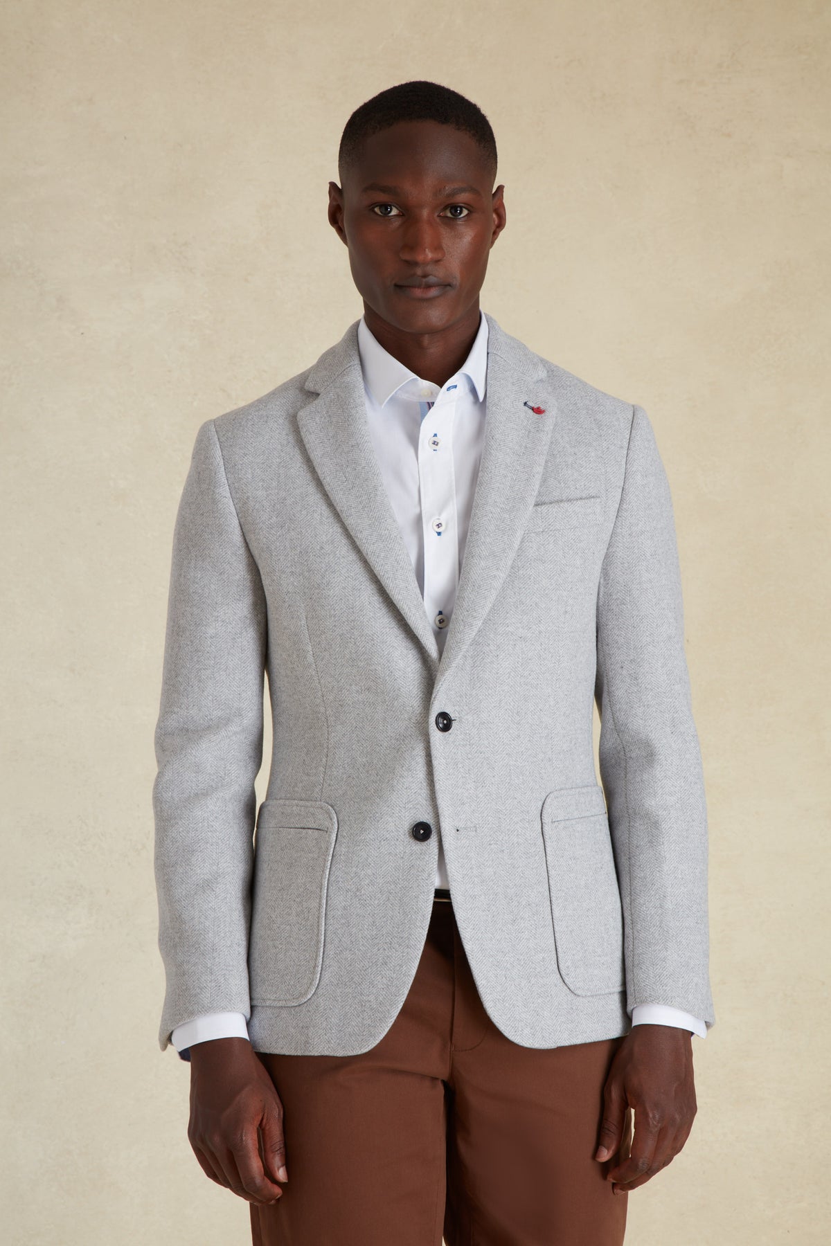 Blazer Ajusté à motif Chevrons