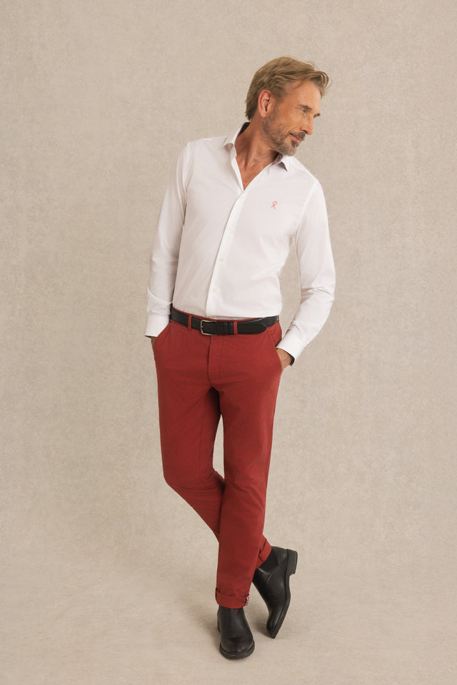 Chemise Slim en Popeline Stretch - Image principale