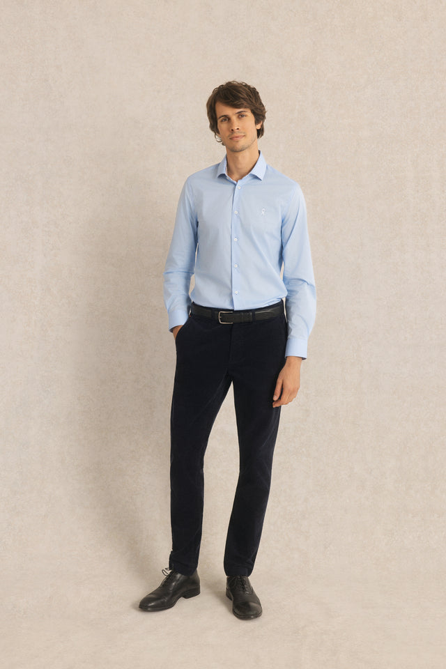 Chemise Slim en Popeline Stretch - Image principale