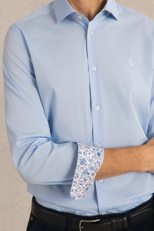 Chemise Slim en Popeline Stretch - Image principale