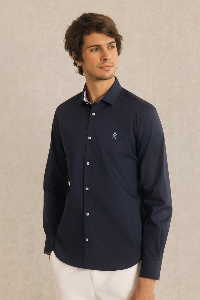 Chemise Slim en Popeline Stretch - Image principale