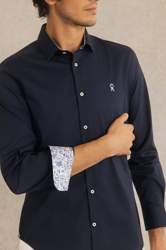 Chemise Slim en Popeline Stretch - Image principale