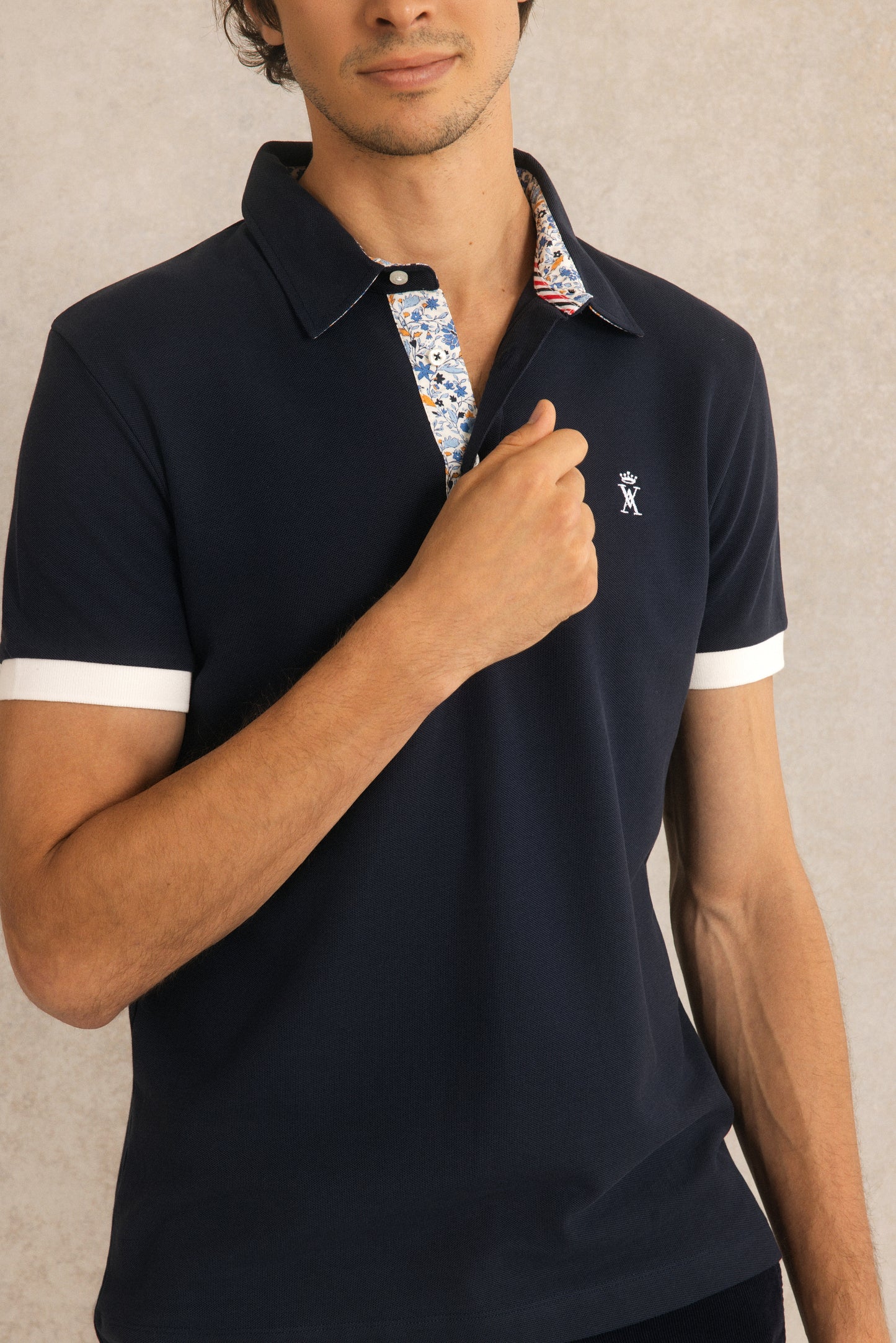 Polo à Détails Imprimé