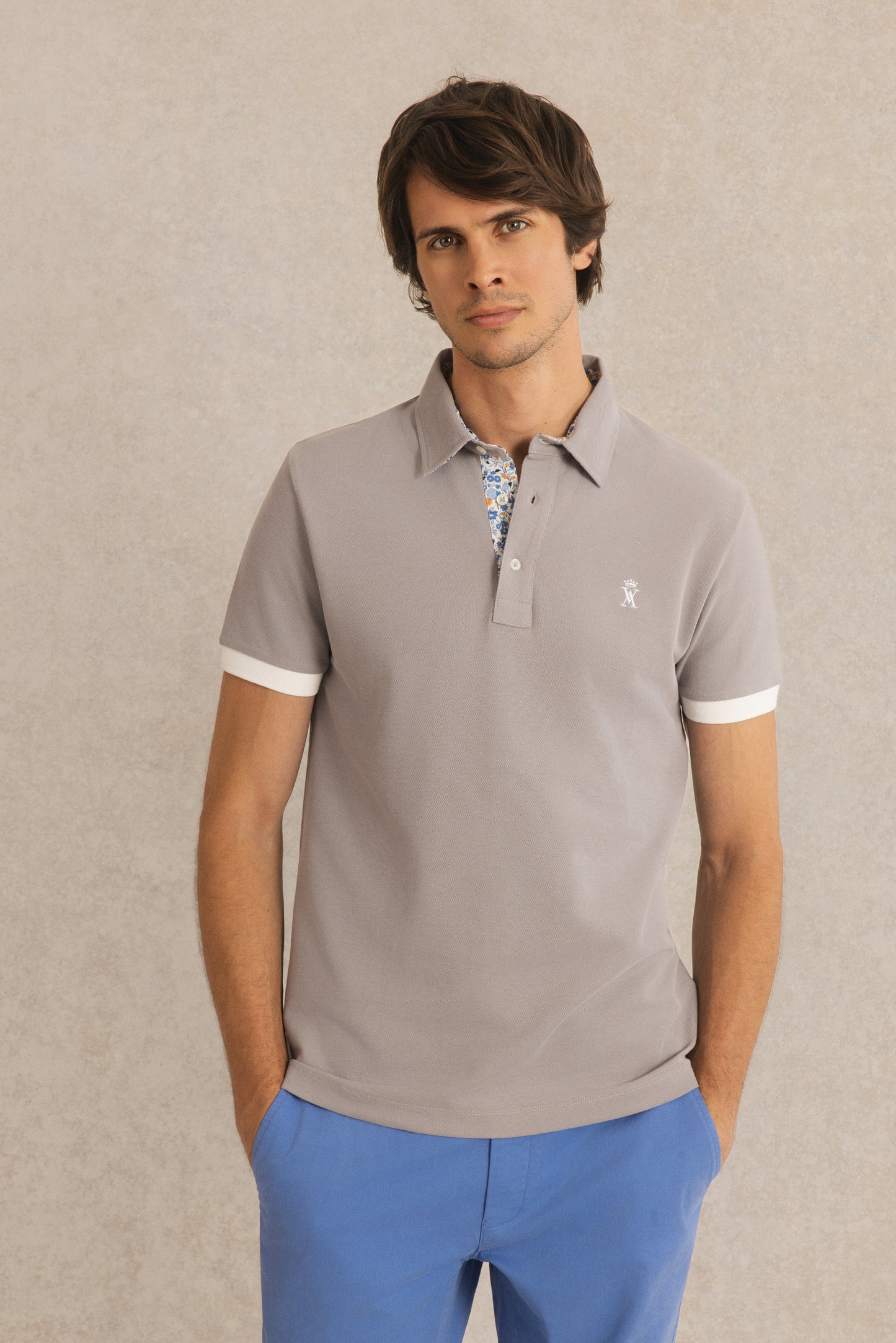 Polo à Détails Imprimé