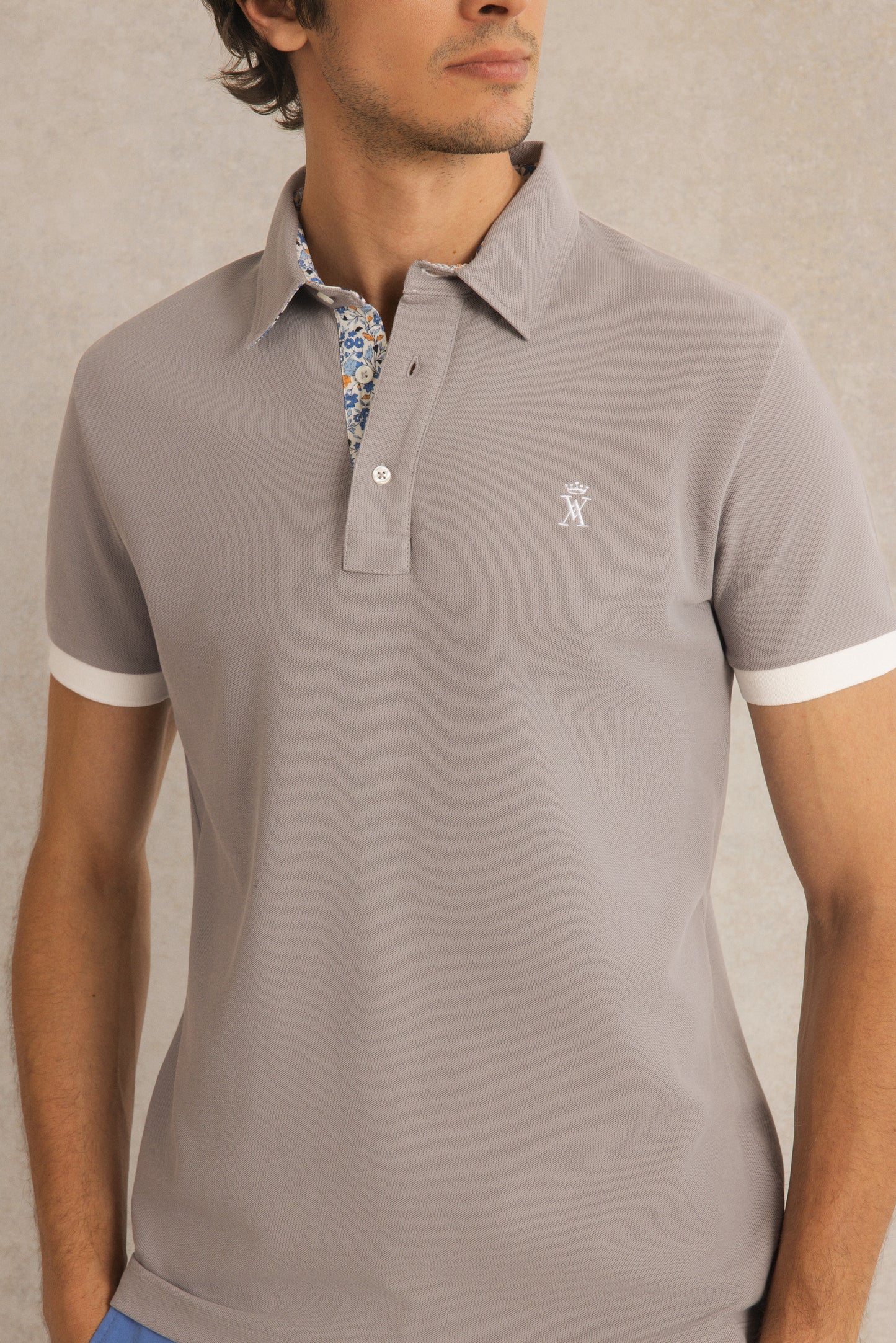 Polo à Détails Imprimé