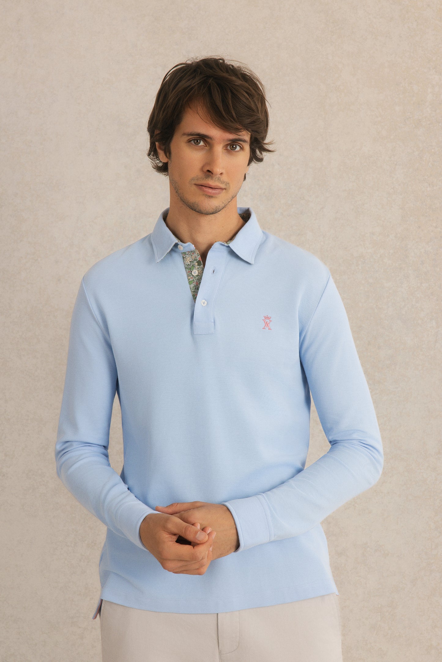 Polo Manches Longues à détails imprimé