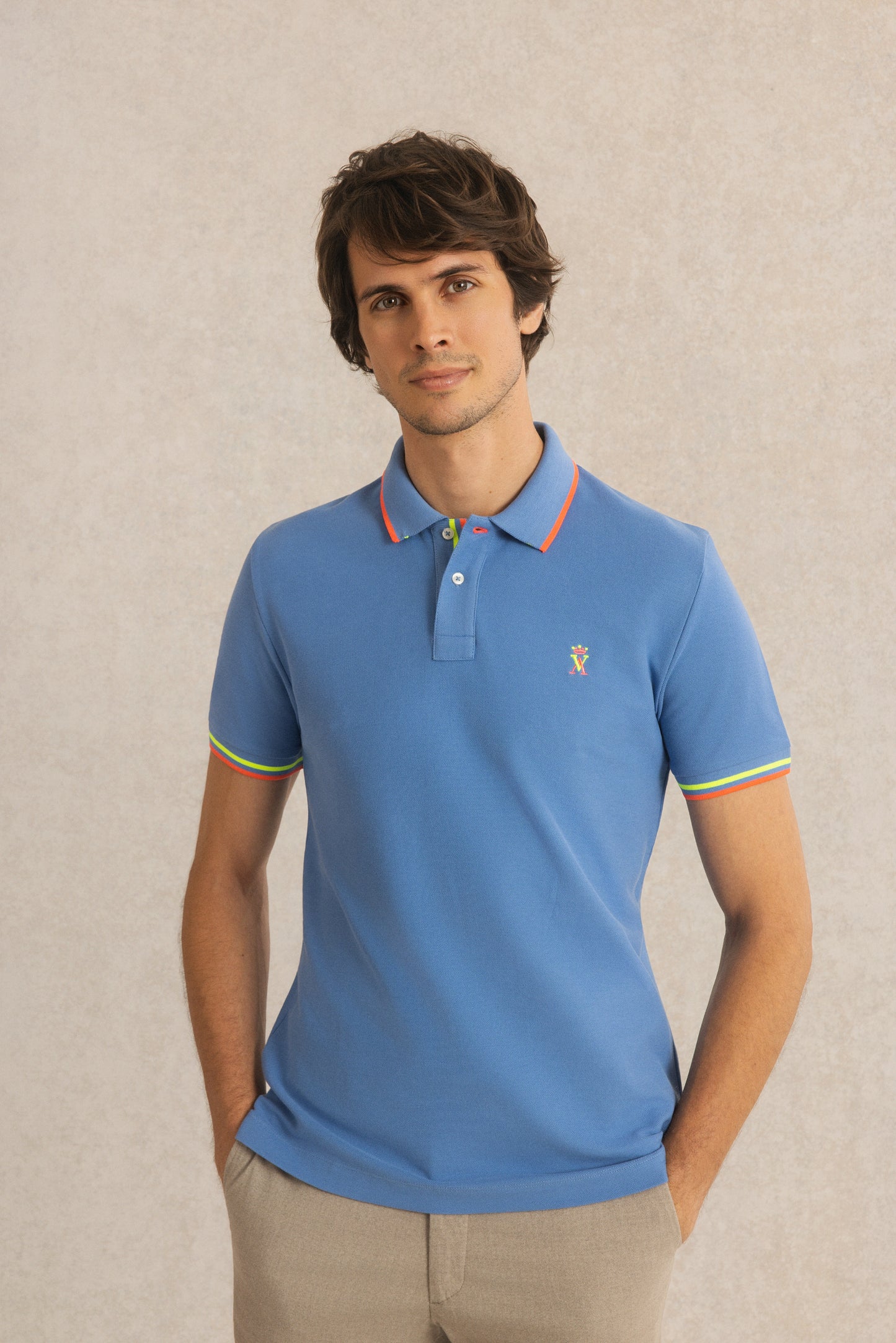 Polo à Détails Fluo