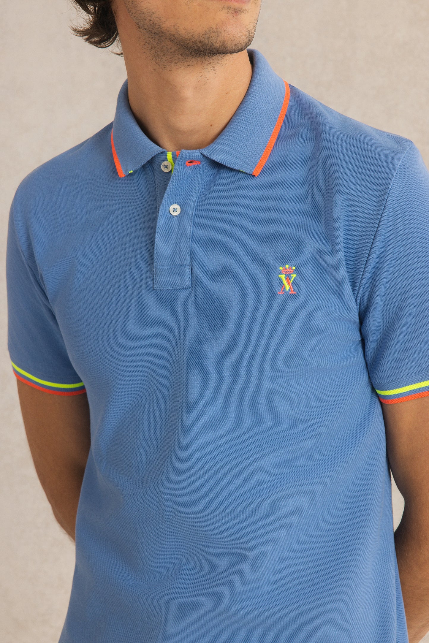 Polo à Détails Fluo