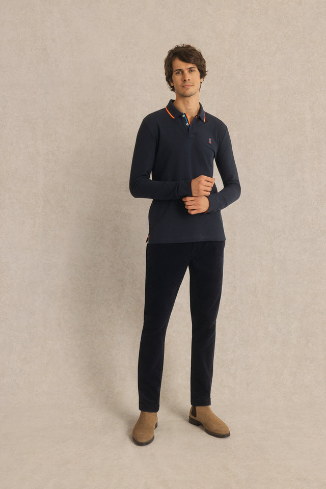 Polo Manches Longues à Détails Fluo - Image principale