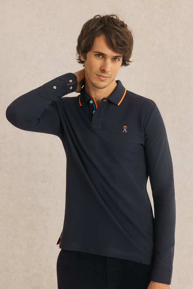Polo Manches Longues à Détails Fluo - Image principale