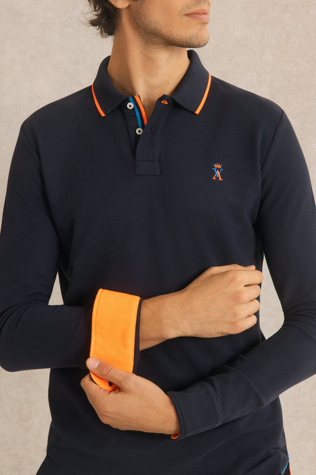 Polo Manches Longues à Détails Fluo - Image principale