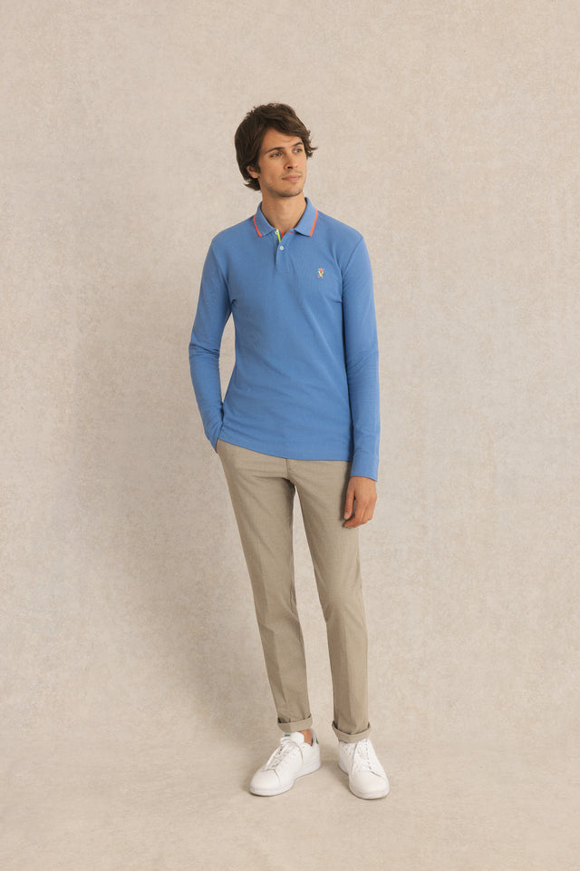 Polo Manches Longues à Détails Fluo - Image principale