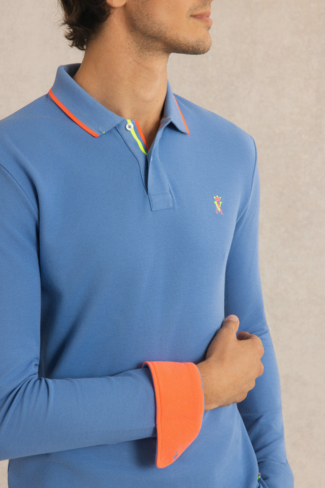 Polo Manches Longues à Détails Fluo - Image principale
