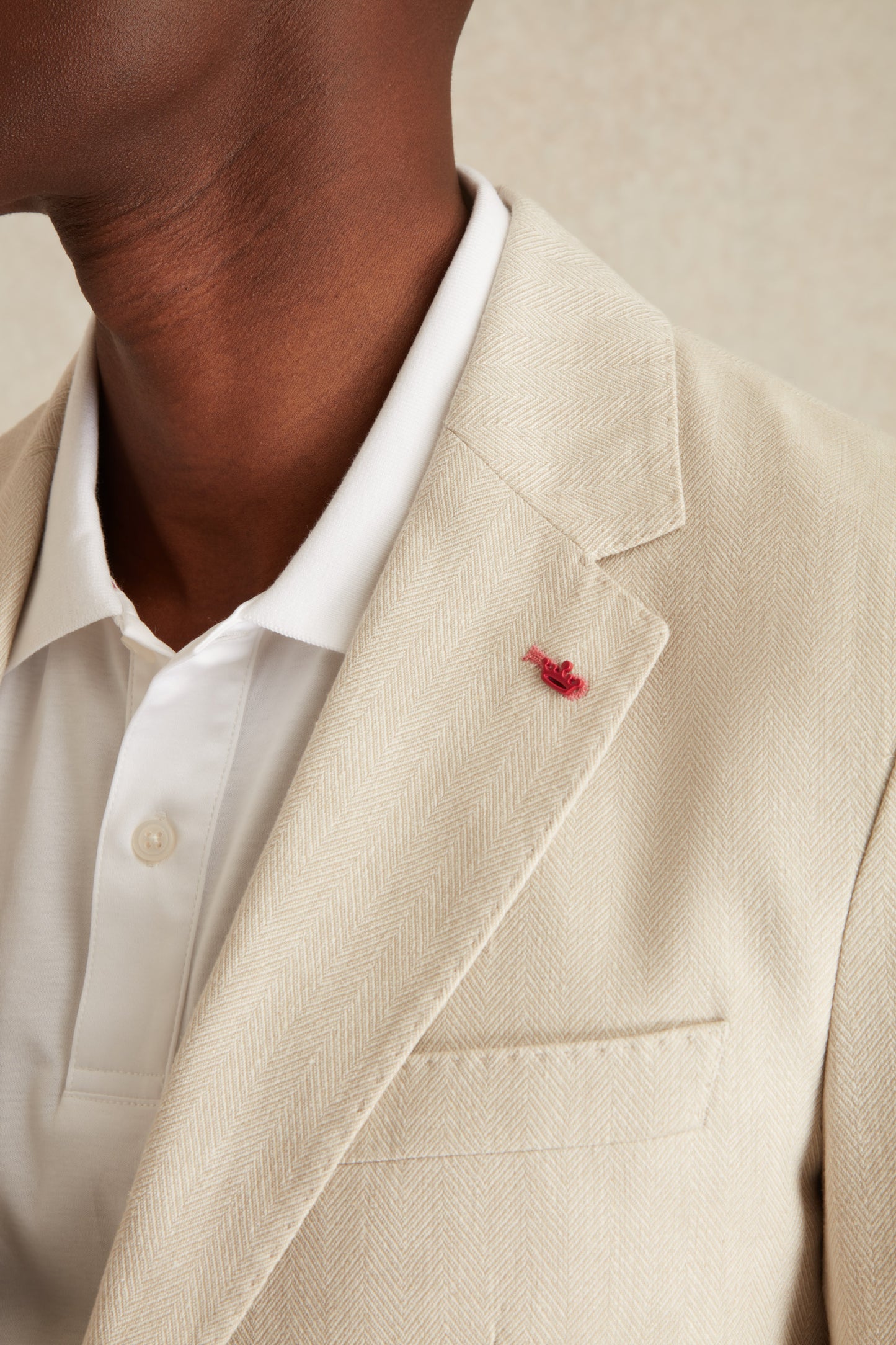 Blazer à Motif Chevron
