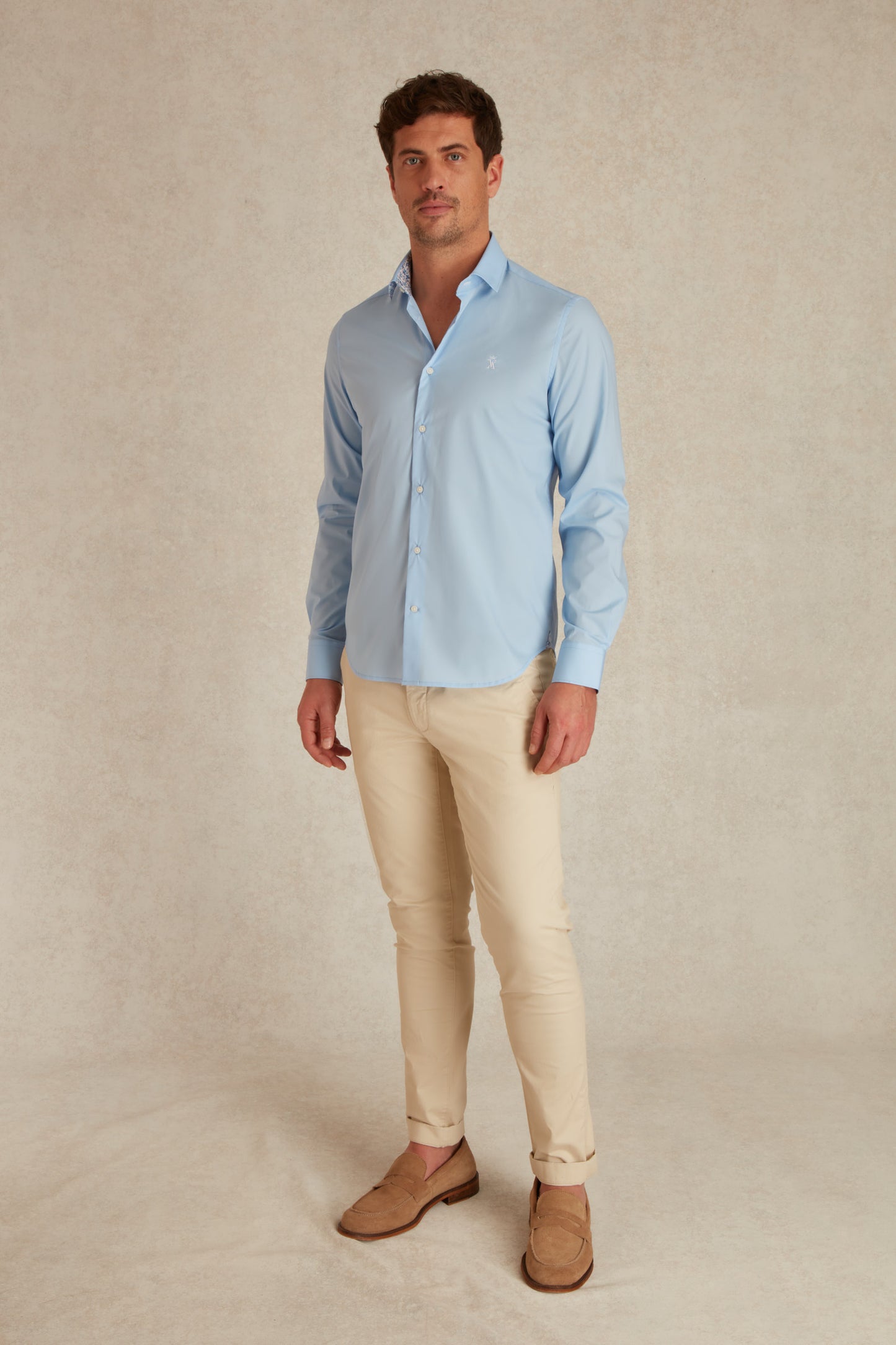 Chemise Slim en Popeline Stretch