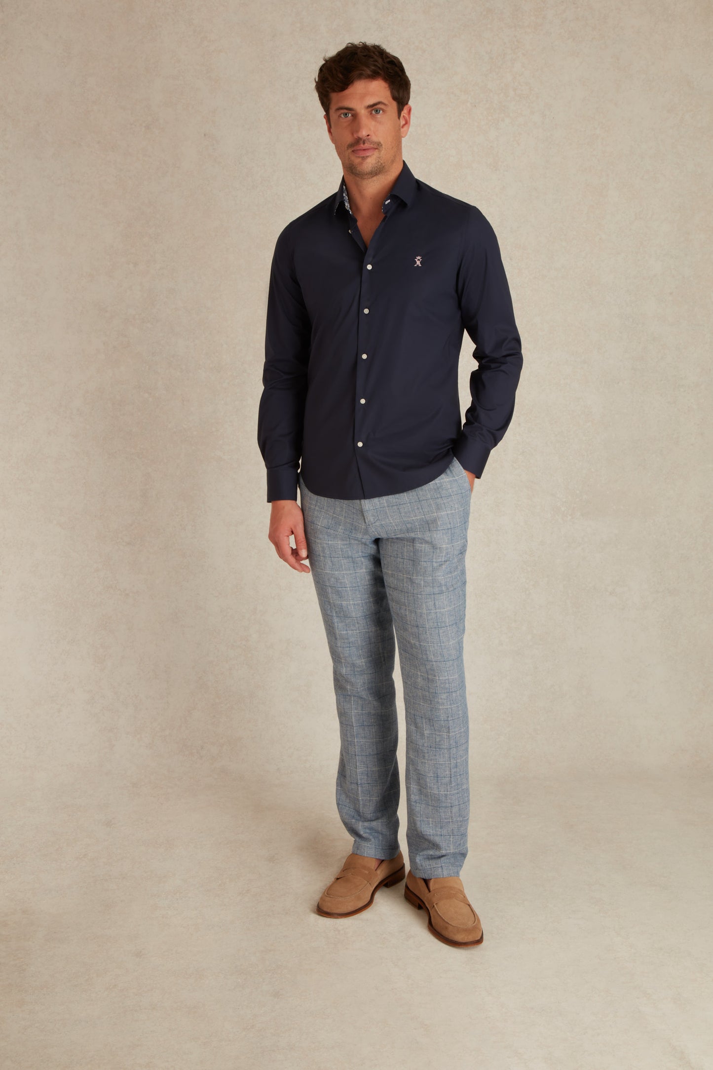 Chemise Slim en Popeline Stretch