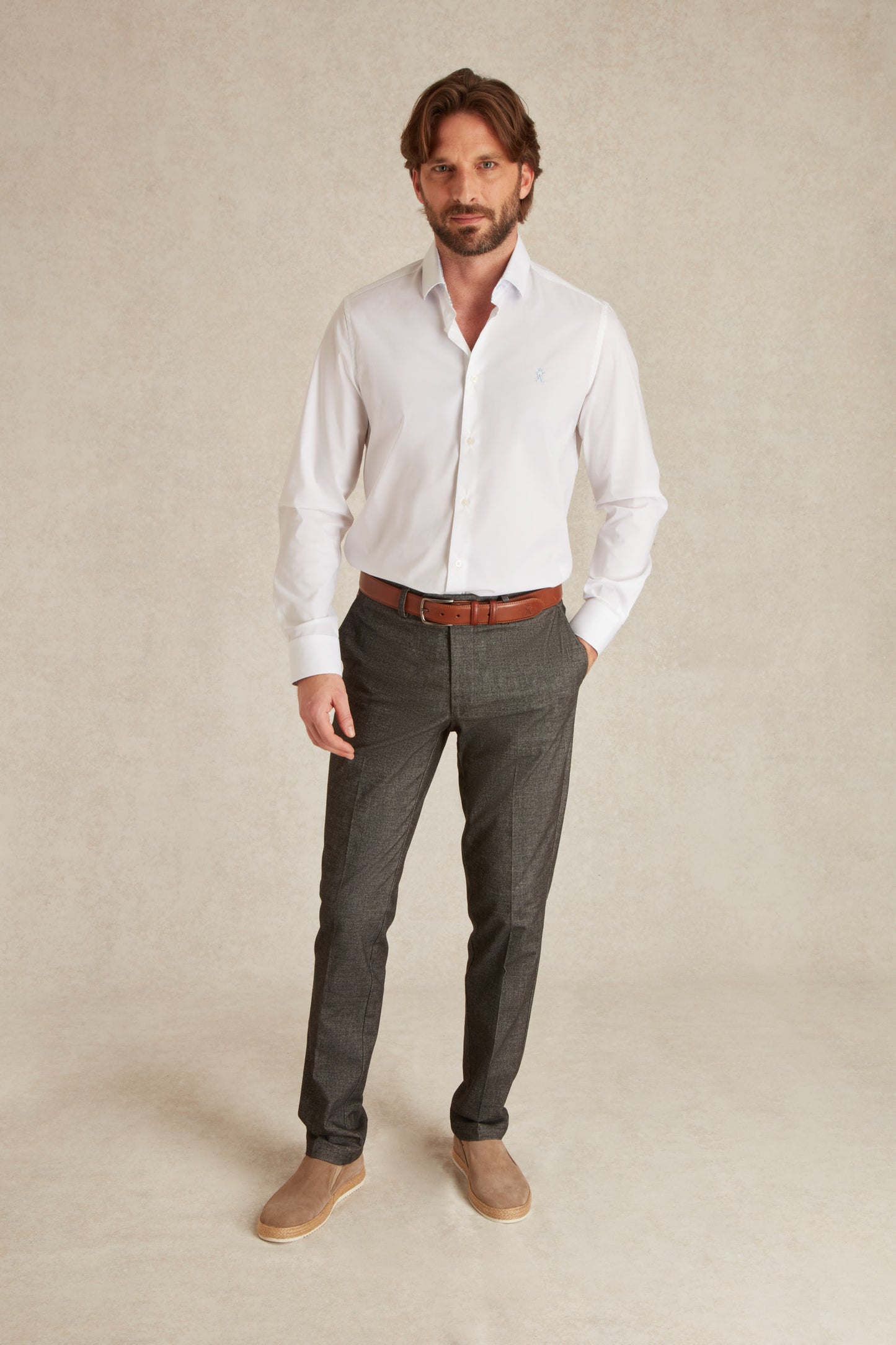 Chemise Slim en Popeline Stretch