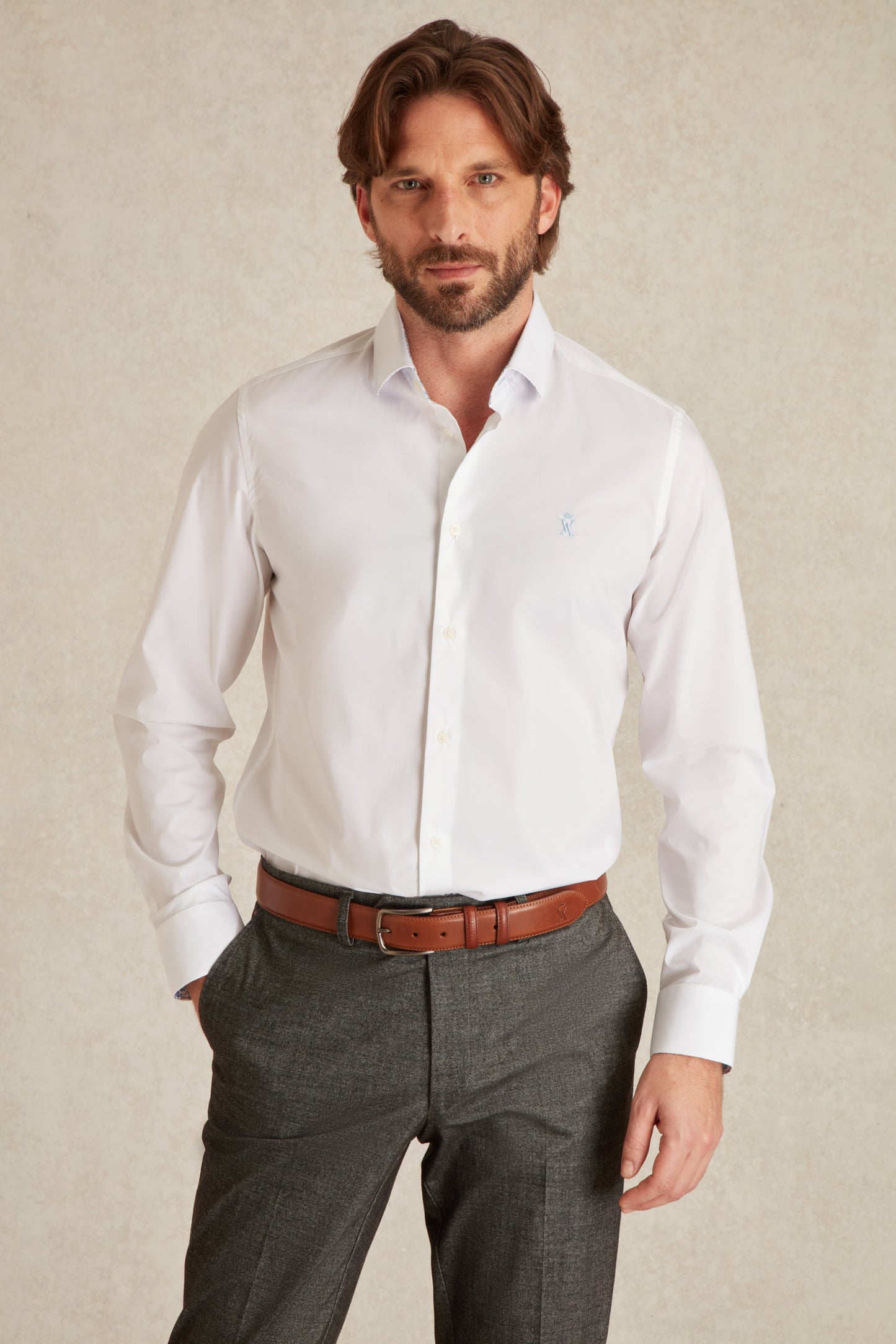 Chemise Slim en Popeline Stretch