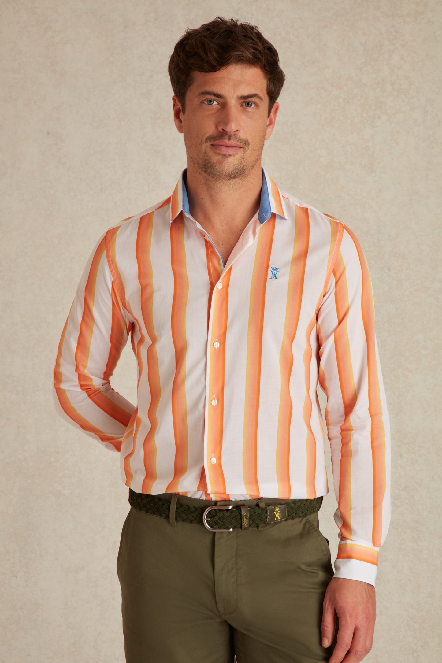 Chemise Slim à Rayures Dégradées