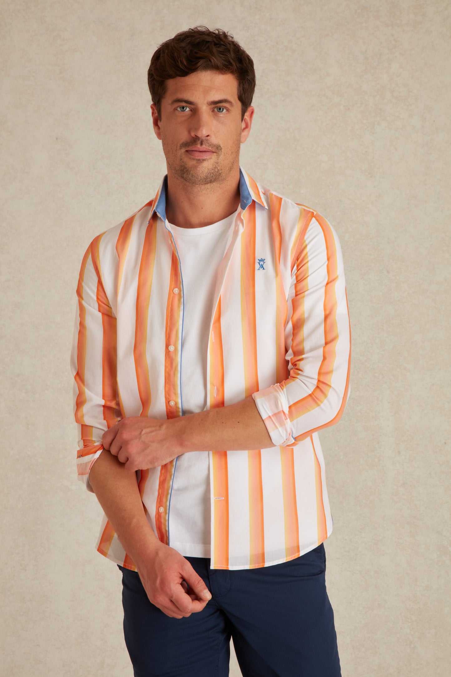 Chemise Slim à Rayures Dégradées