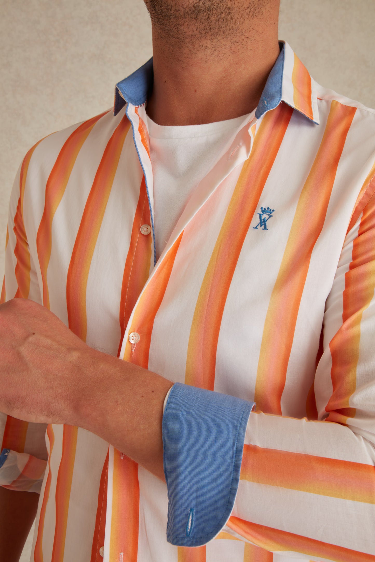Chemise Slim à Rayures Dégradées