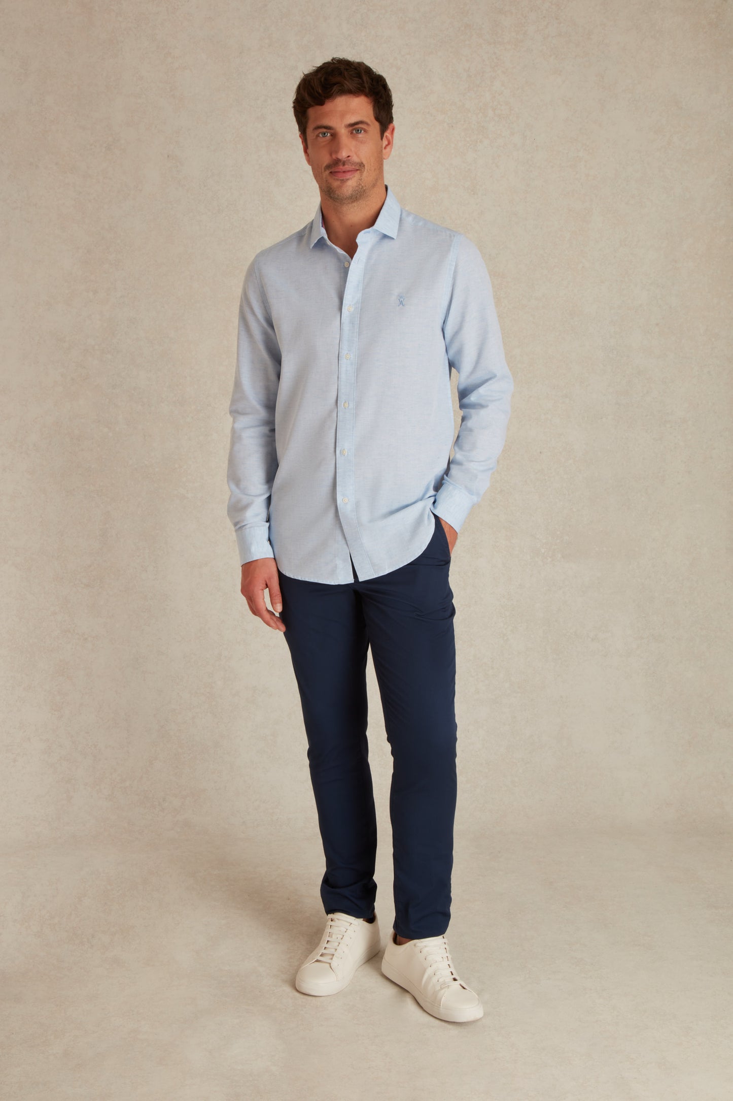 Chemise Regular à Motifs Chevron