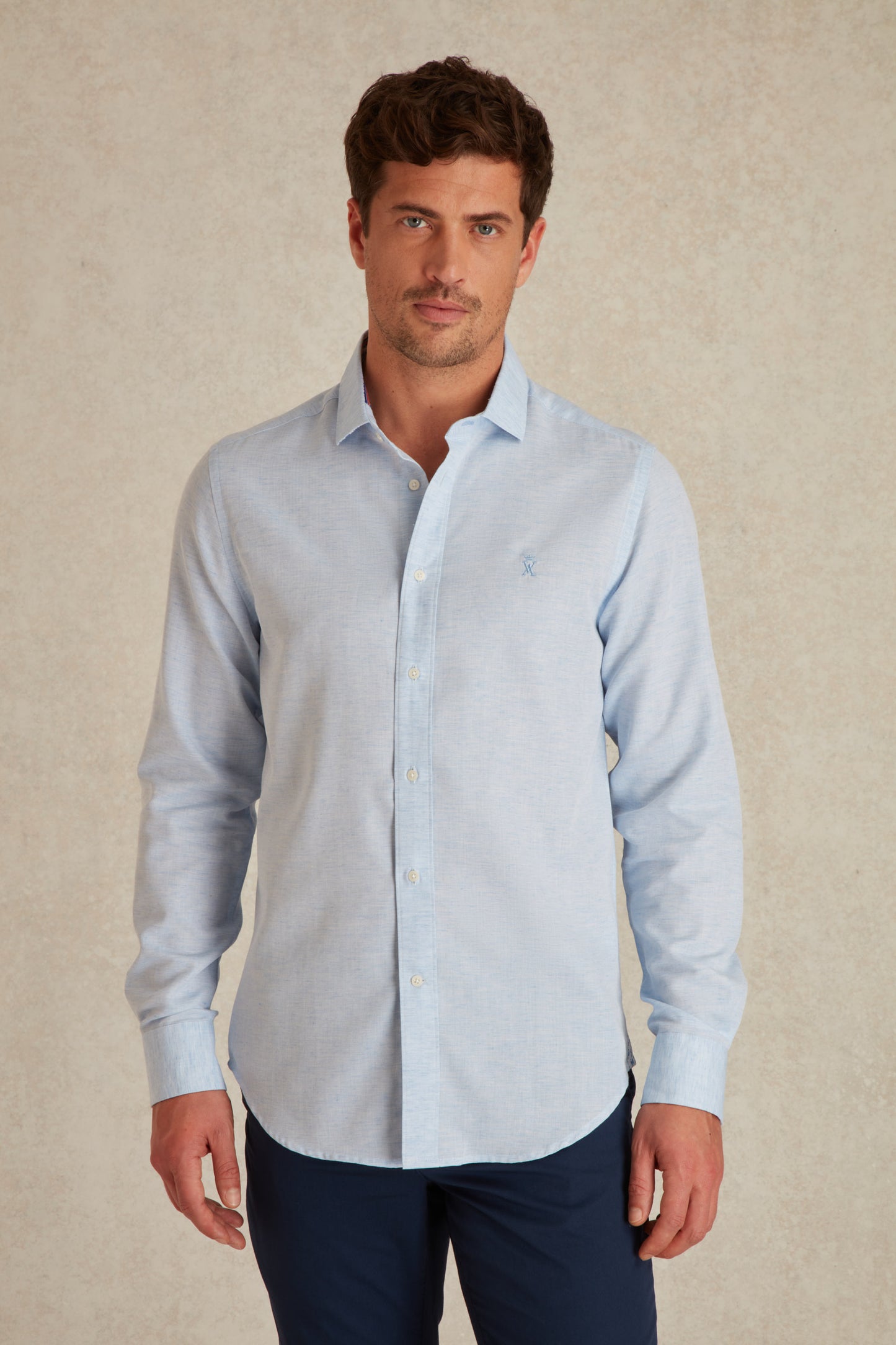 Chemise Regular à Motifs Chevron