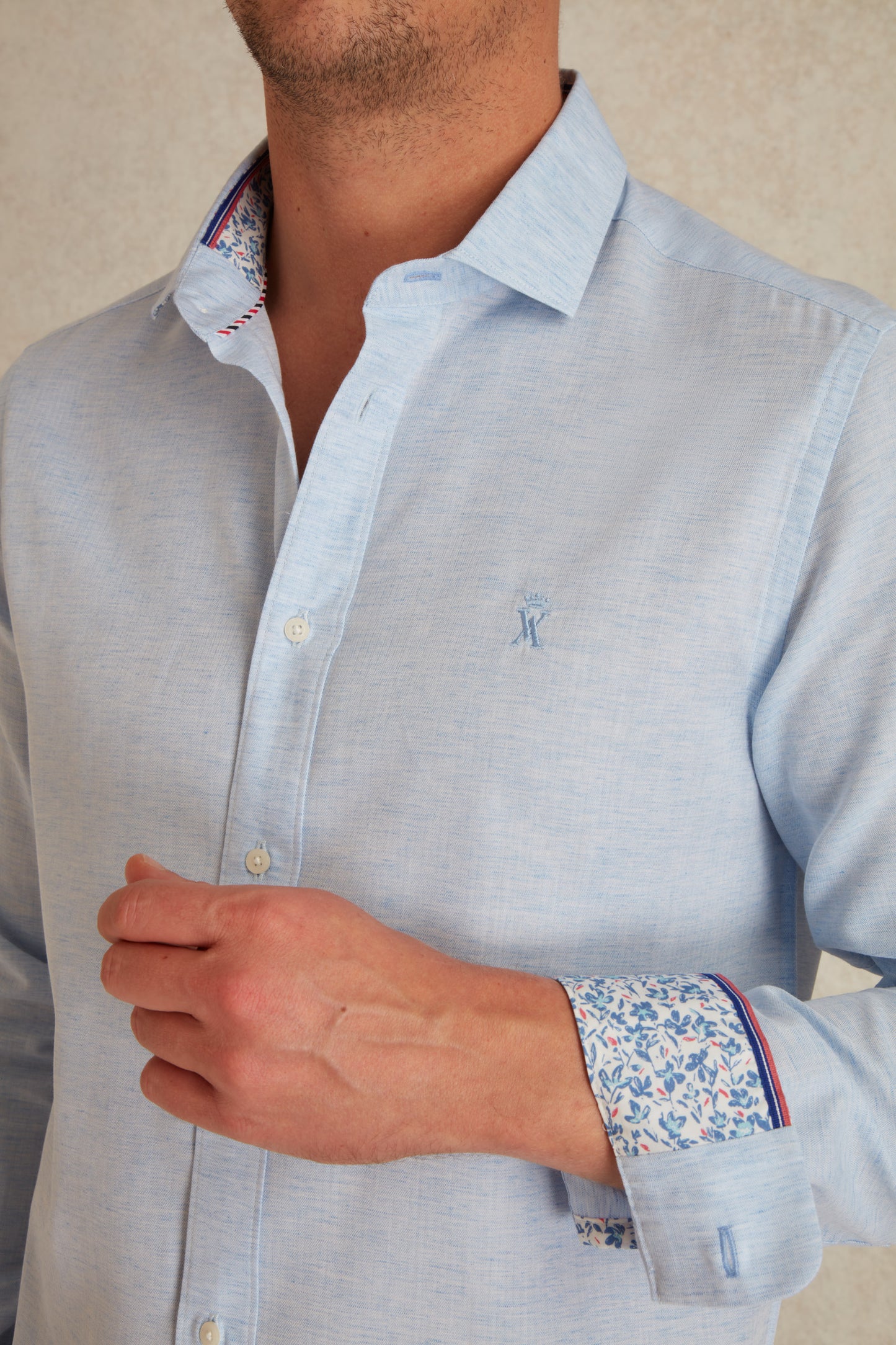 Chemise Regular à Motifs Chevron