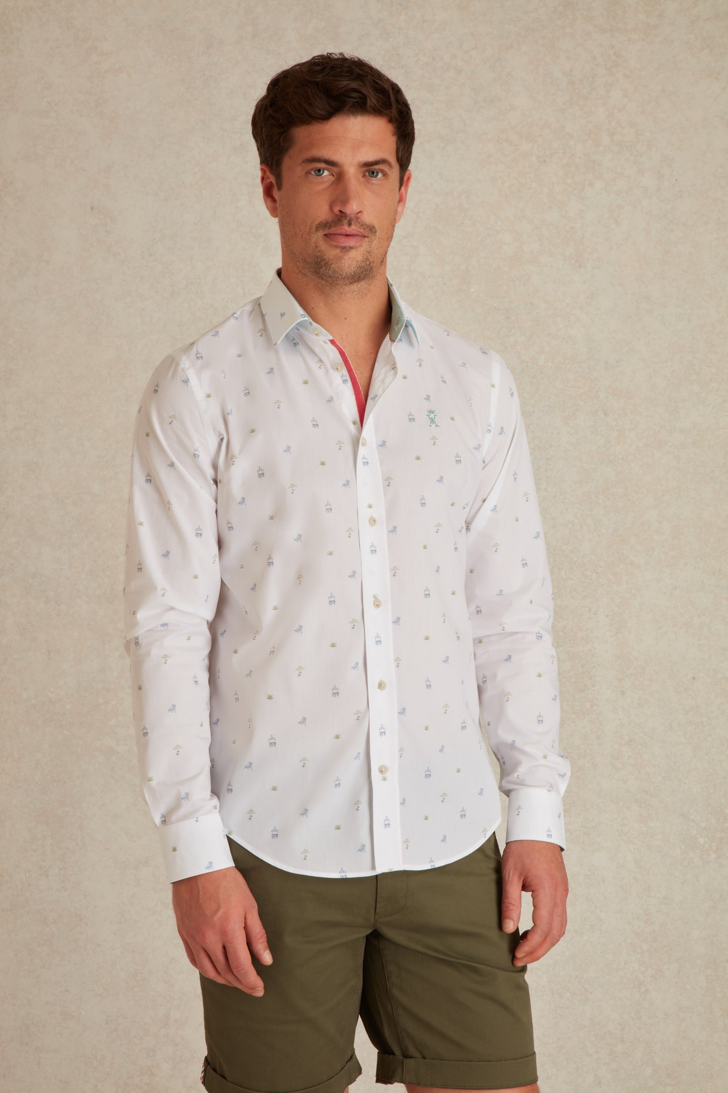 Chemise Regular à Détails Brodés