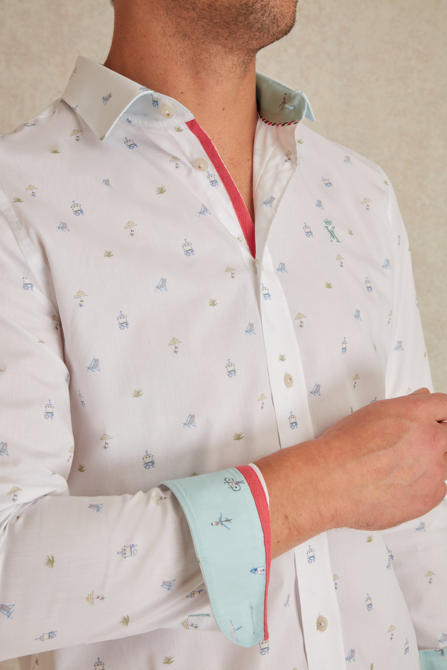 Chemise Regular à Détails Brodés