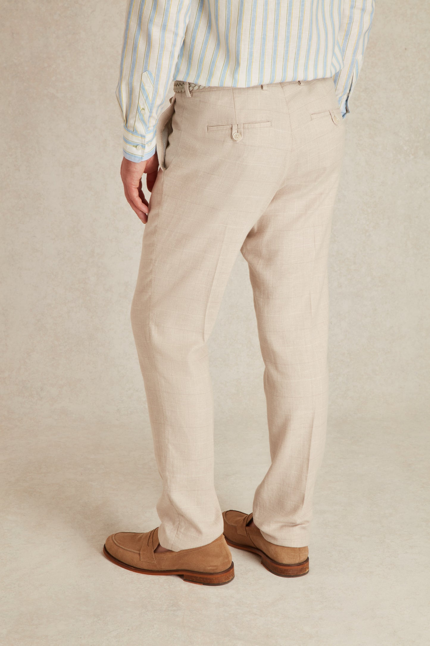Pantalon en Lin à Carreaux