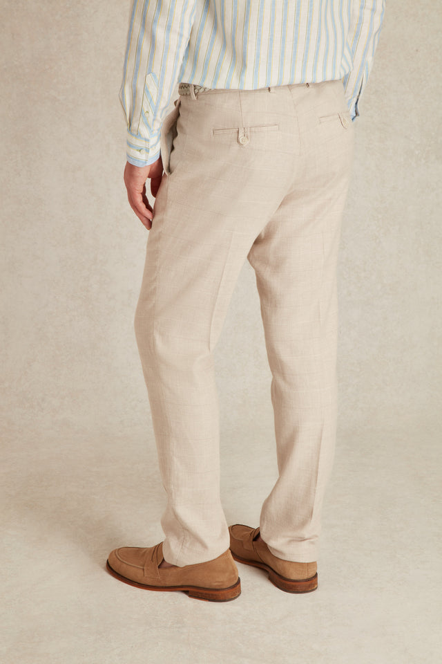 Pantalon en Lin à Carreaux - Image principale