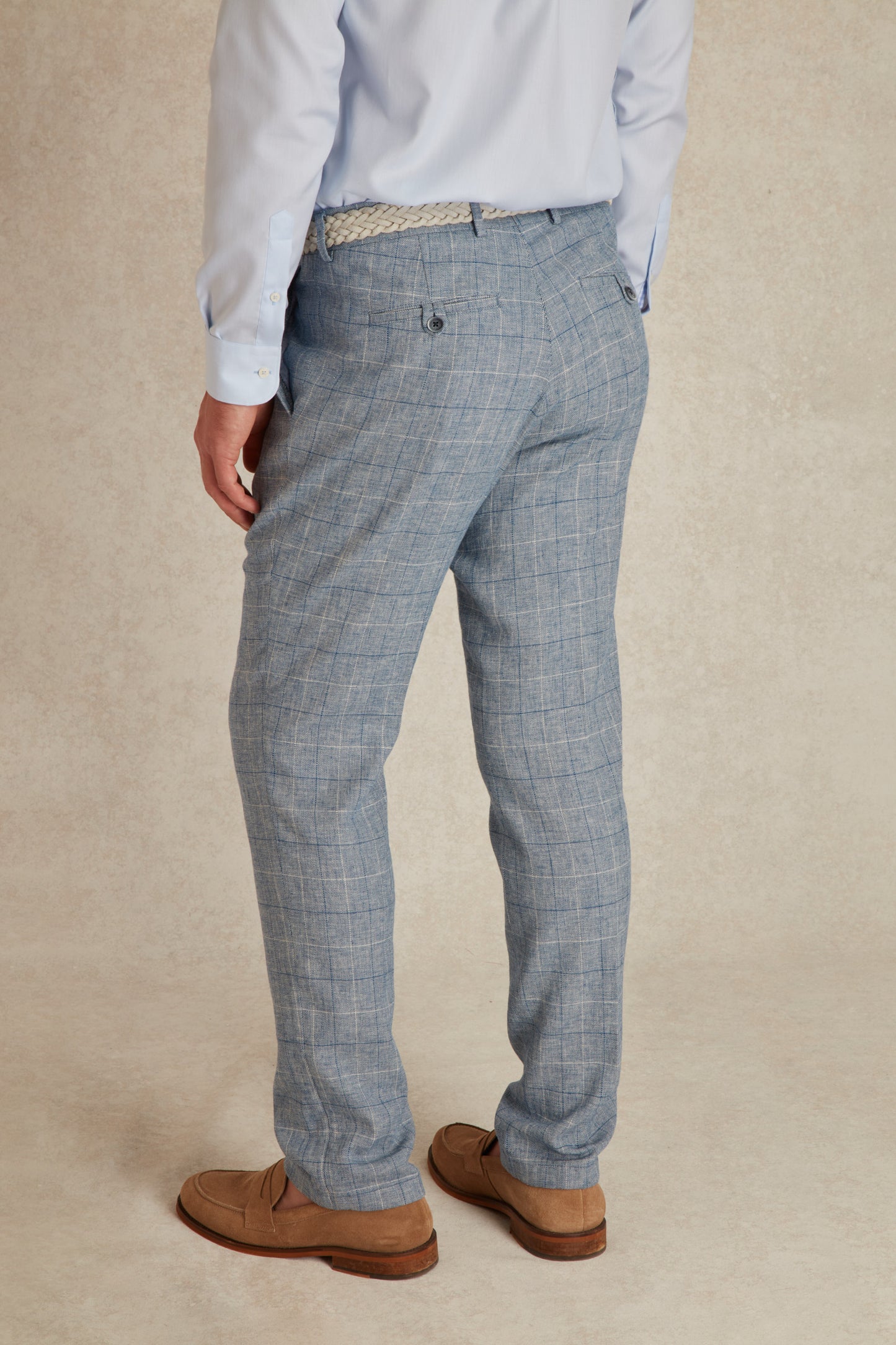 Pantalon en Lin à Carreaux