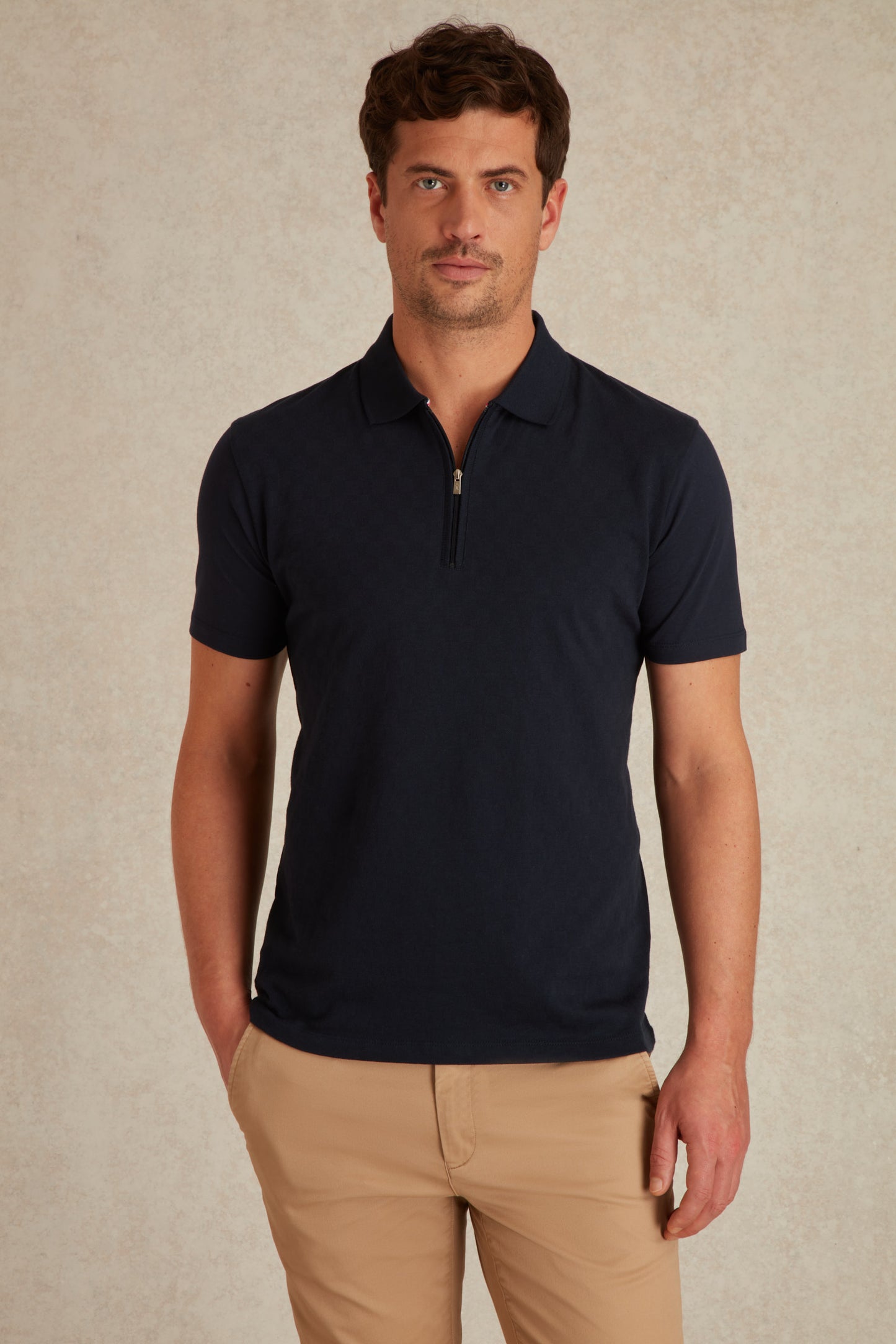 Polo à Manches Courtes Texturé