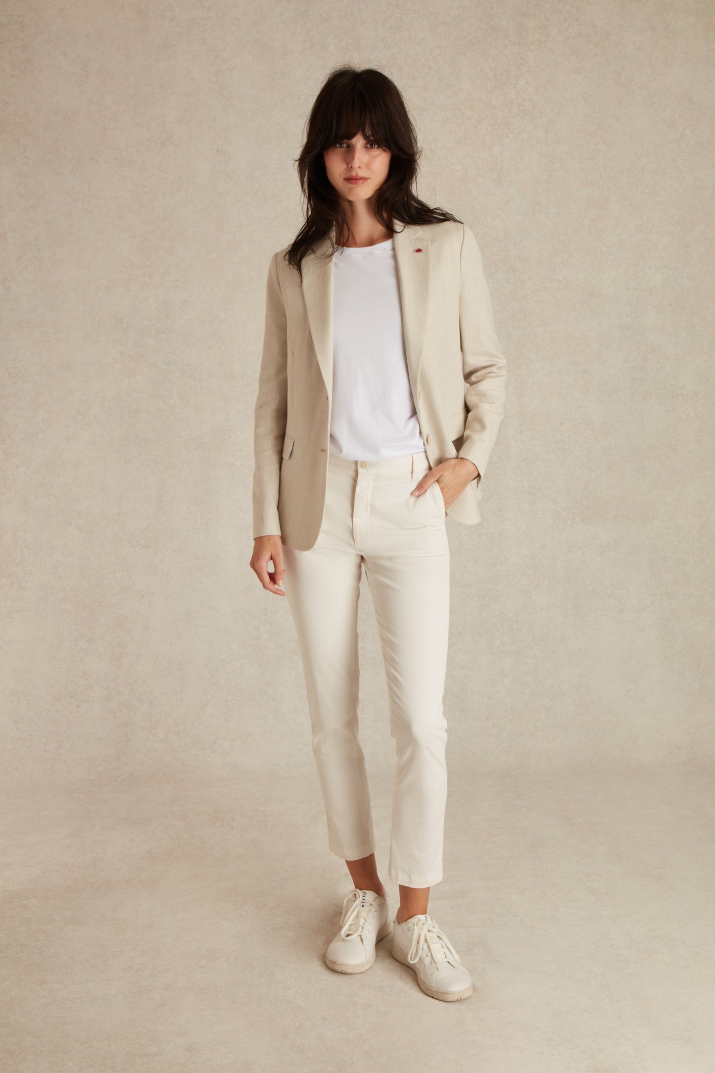 Blazer à Motif Chevron