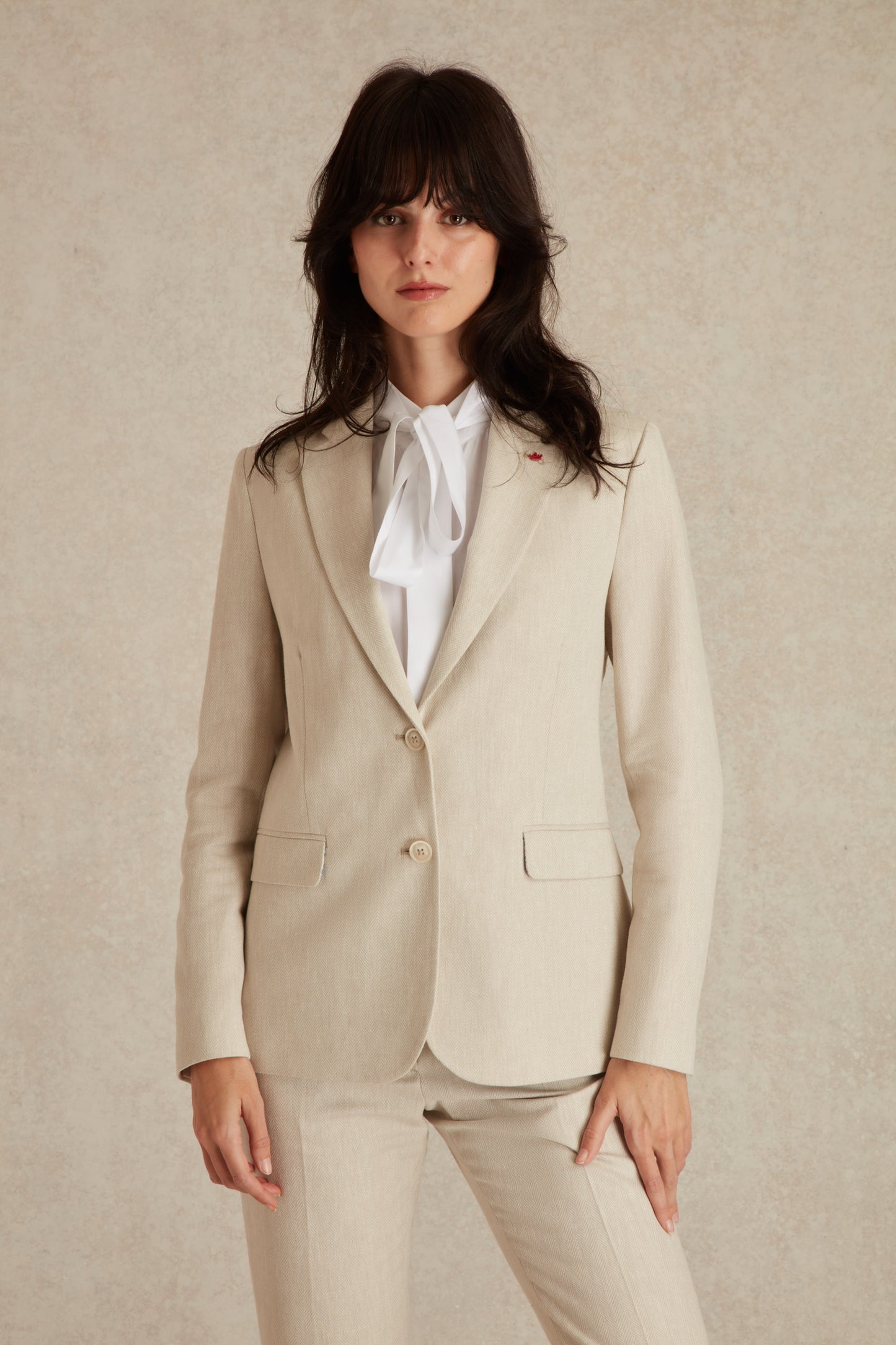 Blazer à Motif Chevron