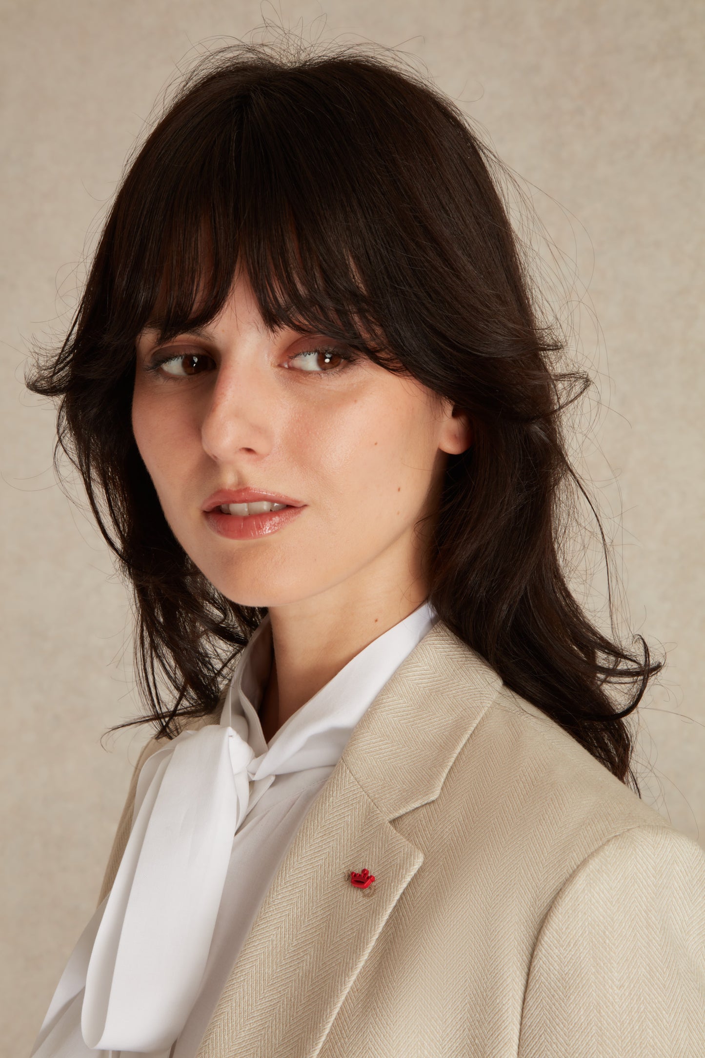 Blazer à Motif Chevron