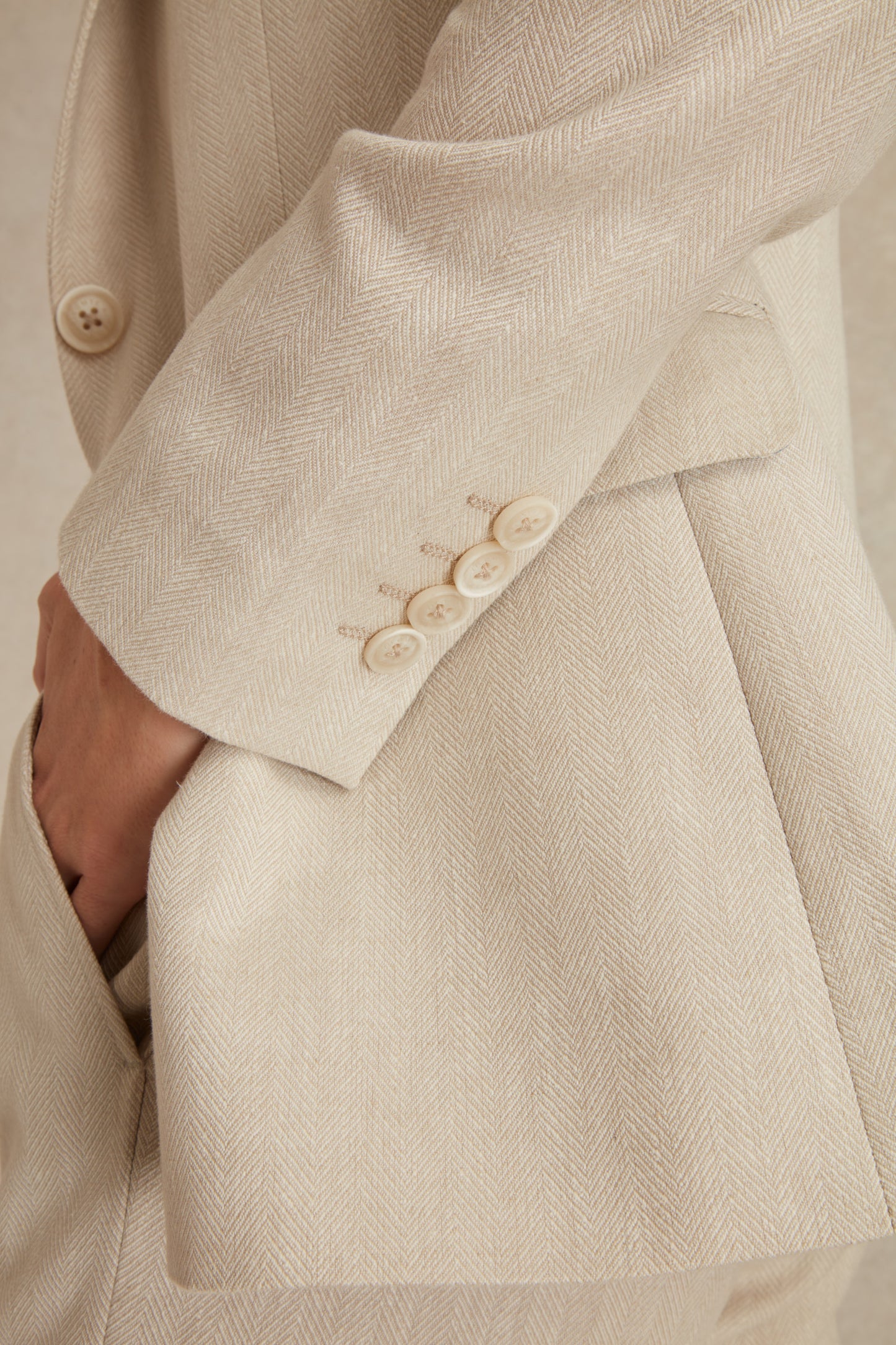 Blazer à Motif Chevron