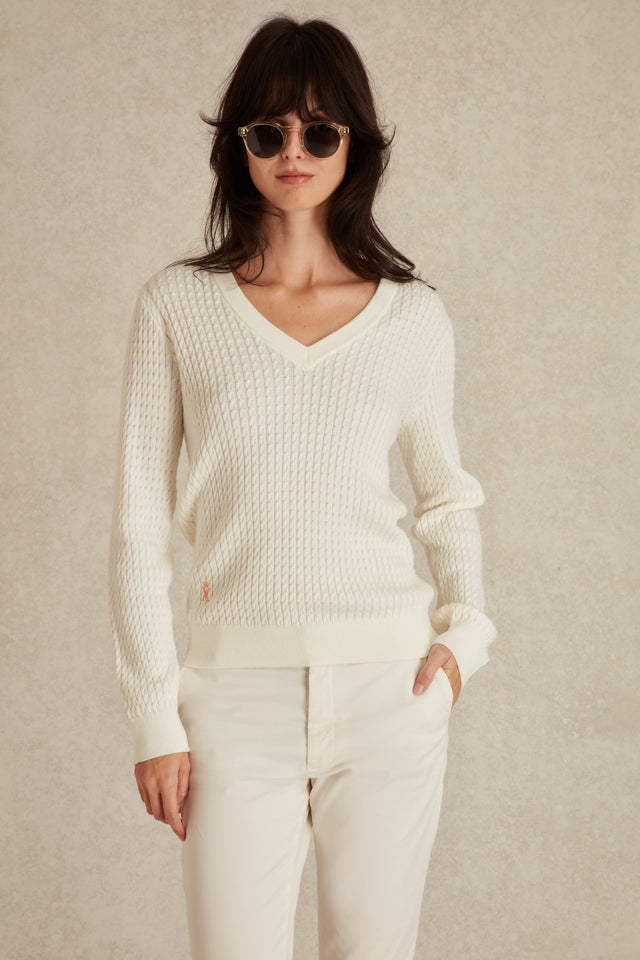 Pull Col V à Torsades - Image principale