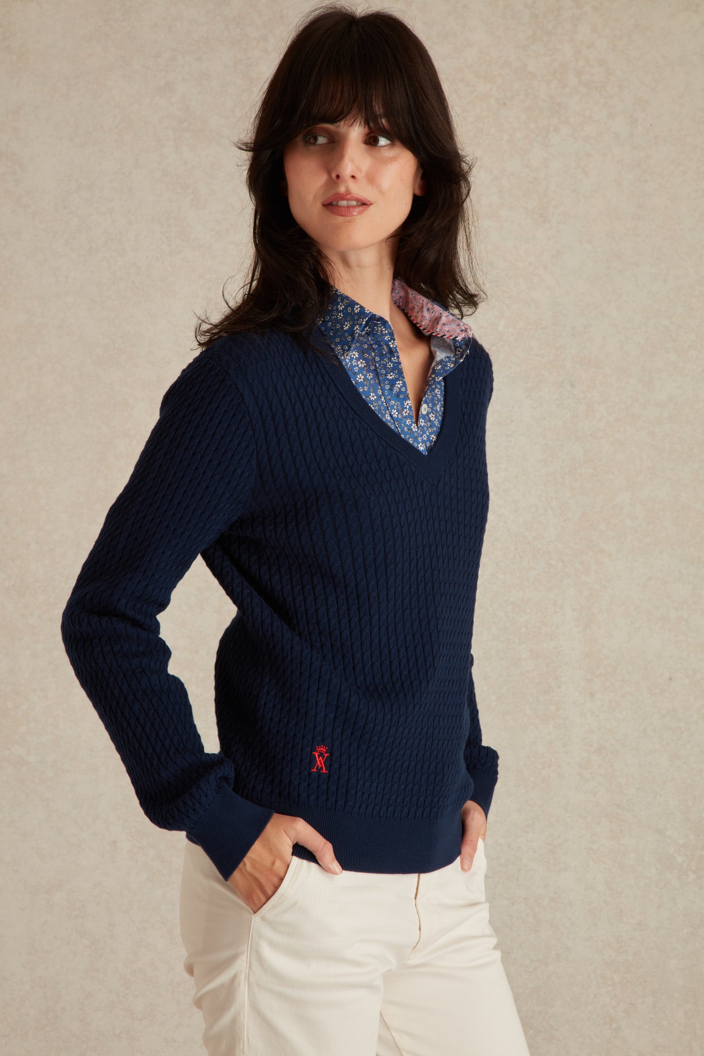 Pull Col V à Torsades