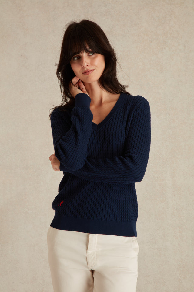 Pull Col V à Torsades - Image principale