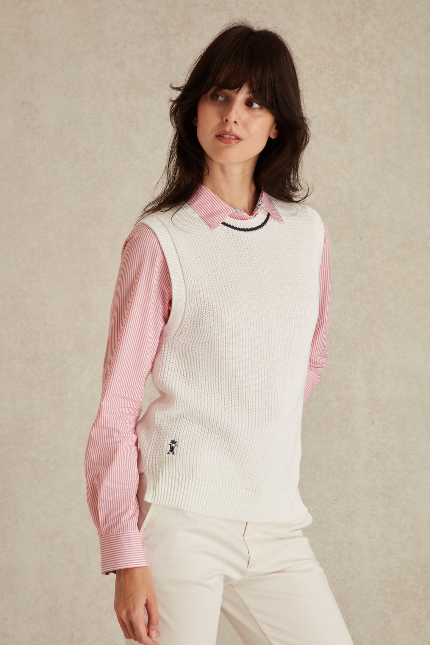 Pull Col Rond Sans Manche