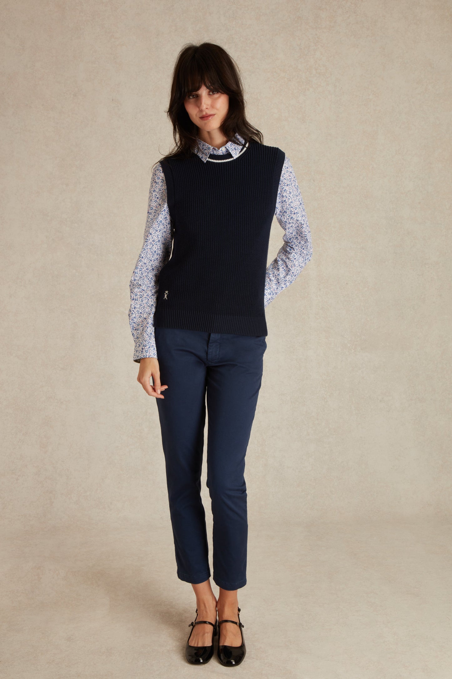 Pull Col Rond Sans Manche