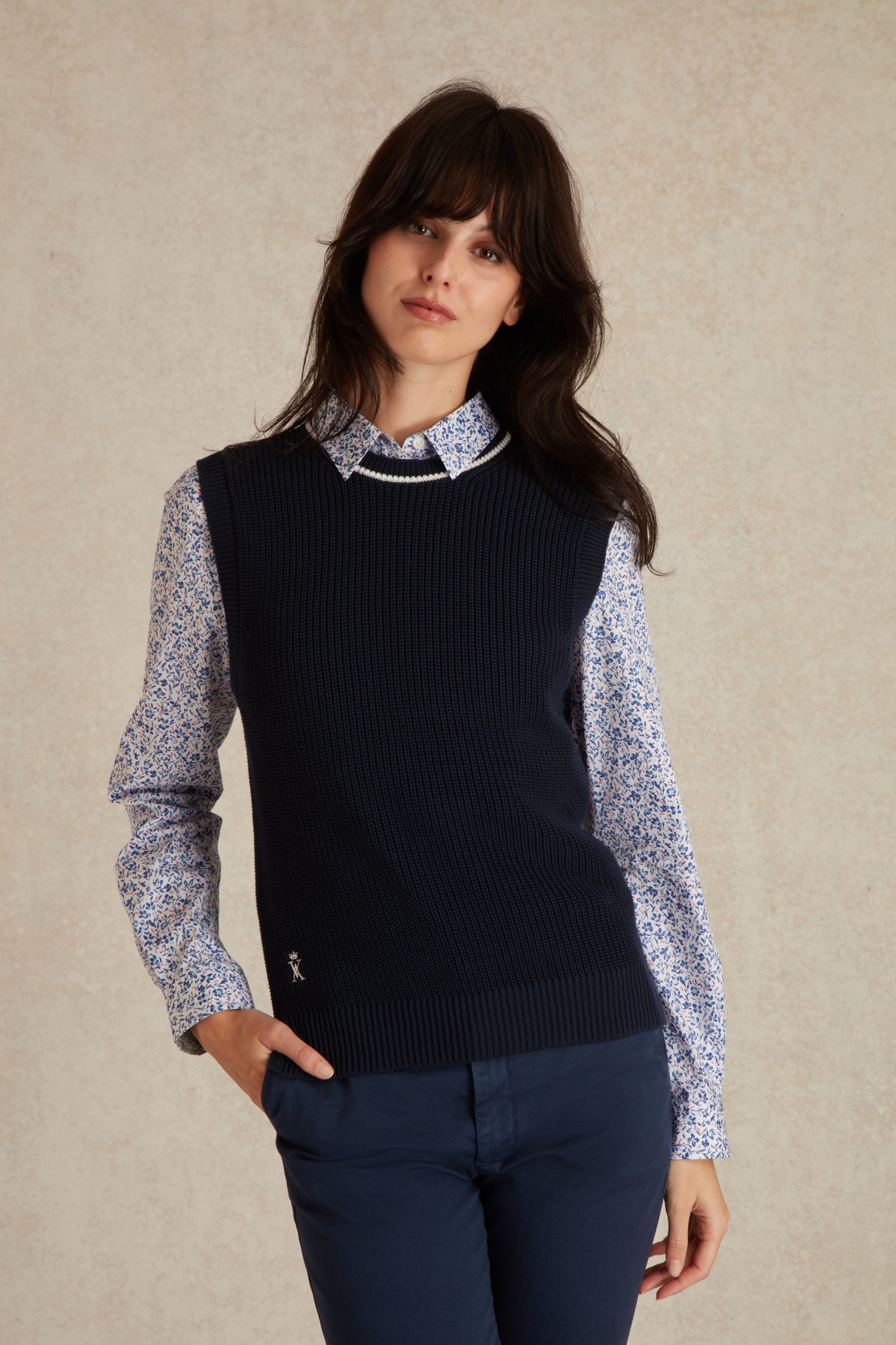 Pull Col Rond Sans Manche