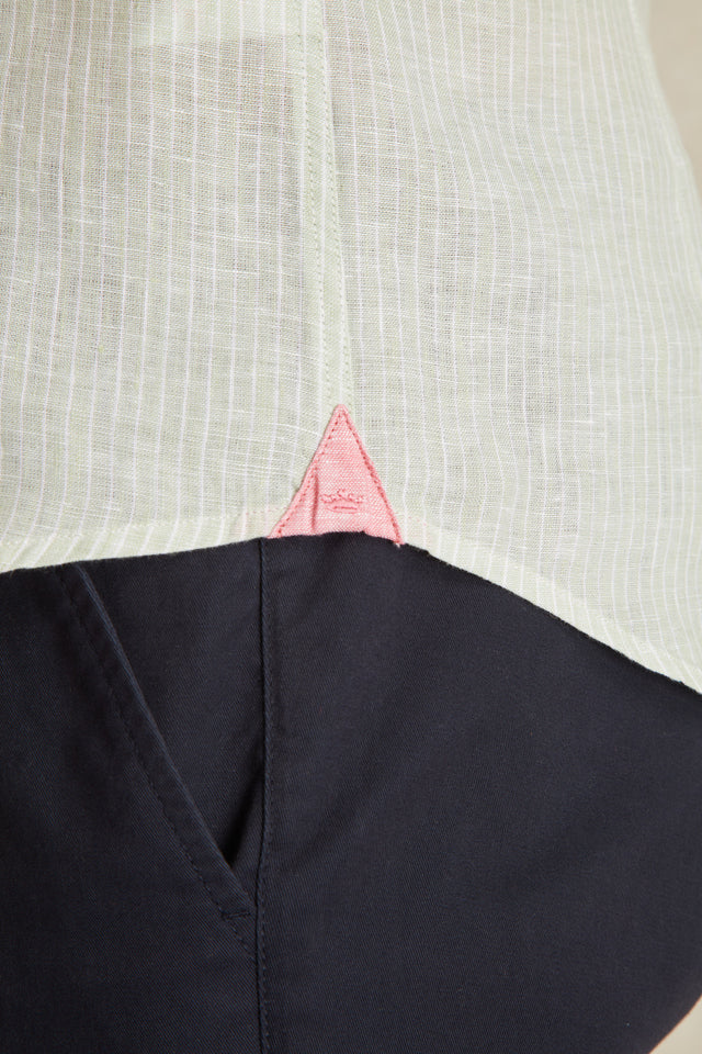 Chemise Slim en Lin à Rayures - Image principale